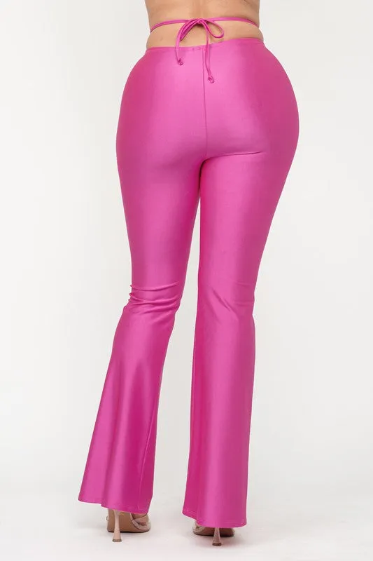 Deavena Fuchsia Faux Leather Flare Pant sold by Rockstar Original product image thumbnail 4