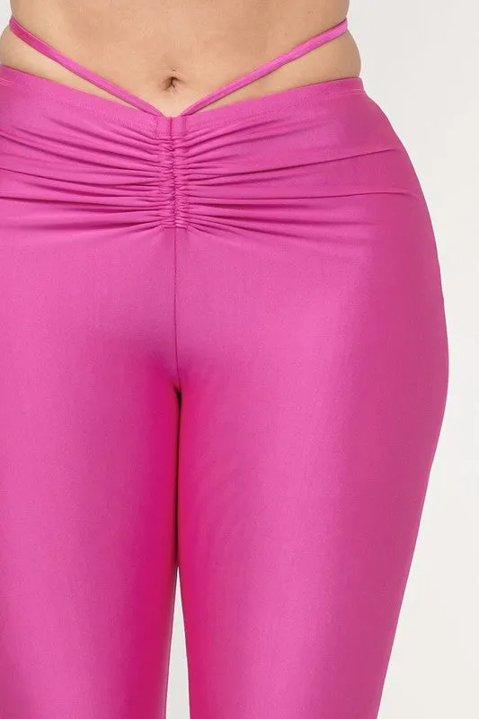Deavena Fuchsia Faux Leather Flare Pant sold by Rockstar Original product image thumbnail 5