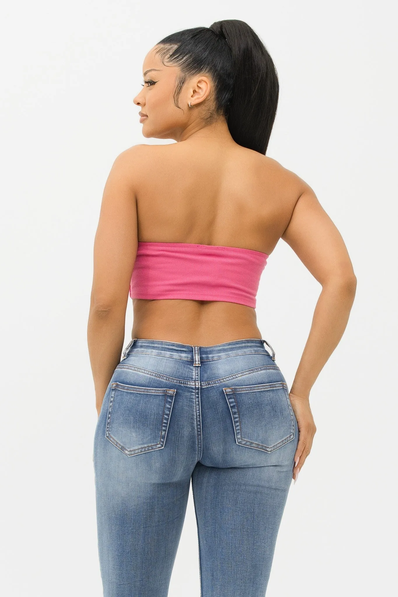 Skyy Pink Rhinestone Fringe Corset Top sold by Rockstar Original product image thumbnail 4