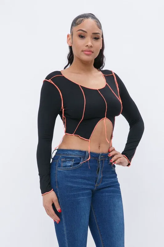 Kendell Black Long Sleeve Top sold by Rockstar Original product image thumbnail 2
