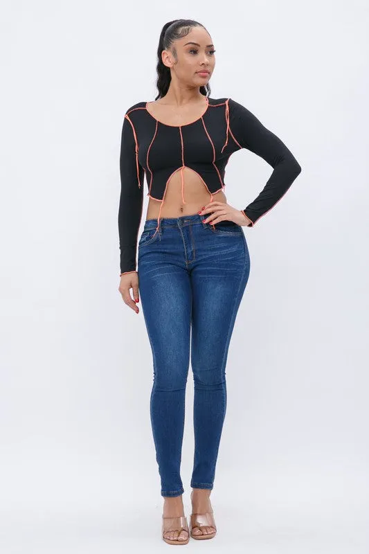 Kendell Black Long Sleeve Top sold by Rockstar Original product image thumbnail 4