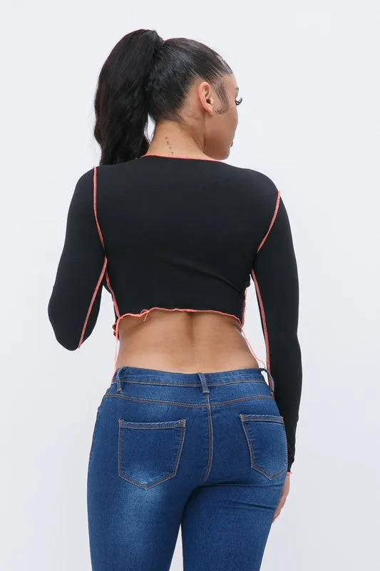 Kendell Black Long Sleeve Top sold by Rockstar Original product image thumbnail 3