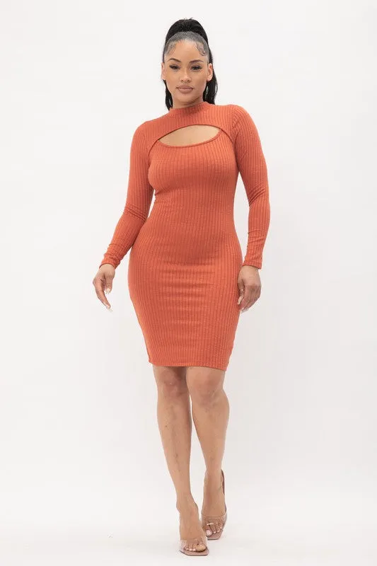 Staci Rust Knit Mini Dress sold by Rockstar Original product image thumbnail 2