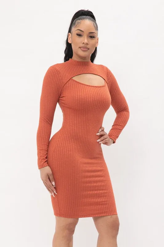 Staci Rust Knit Mini Dress sold by Rockstar Original product image thumbnail 3
