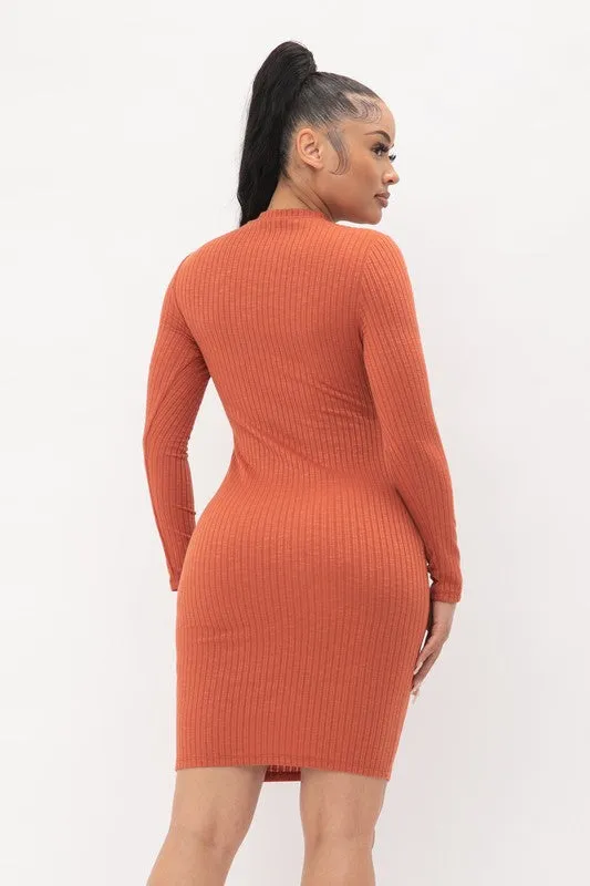 Staci Rust Knit Mini Dress sold by Rockstar Original product image thumbnail 4