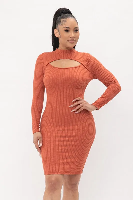 Staci Rust Knit Mini Dress sold by Rockstar Original