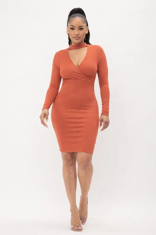 Kyana Rust Knit Mini Dress sold by Rockstar Original product image thumbnail 3