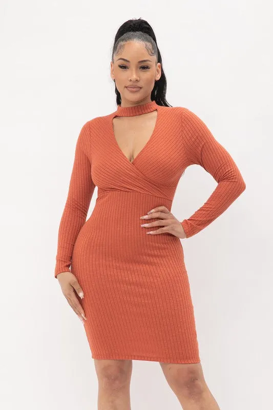 Kyana Rust Knit Mini Dress sold by Rockstar Original product image thumbnail 2