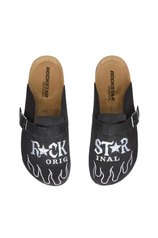 Mens Firewalk Black Suede Mule sold by Rockstar Original