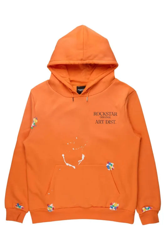 Rockstar Art Dist. Orange Graphic Relaxed Hoodie sold by Rockstar Original