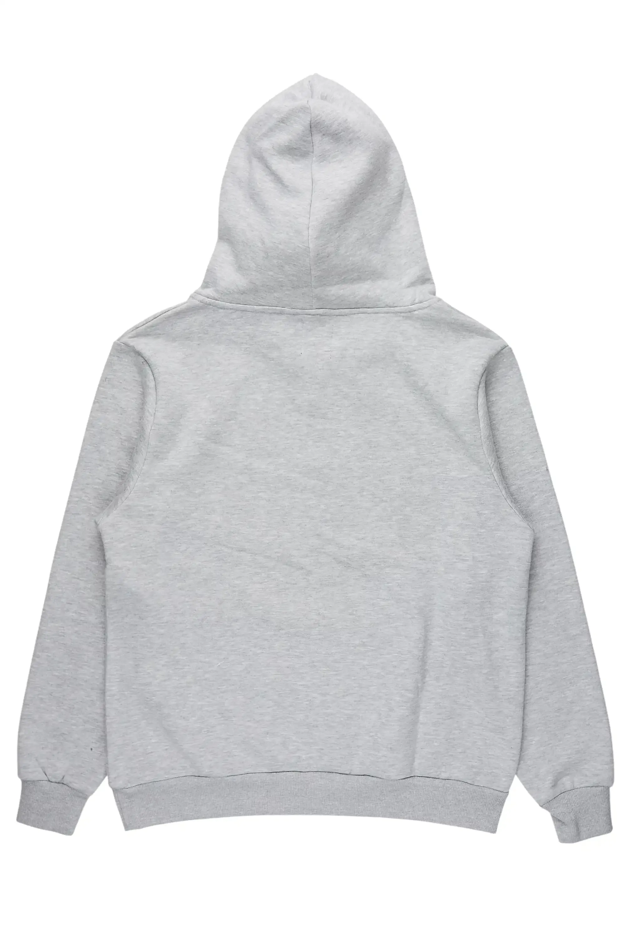 Drako Heather Grey Graphic Distressed Relaxed Hoodie sold by Rockstar Original product image thumbnail 3