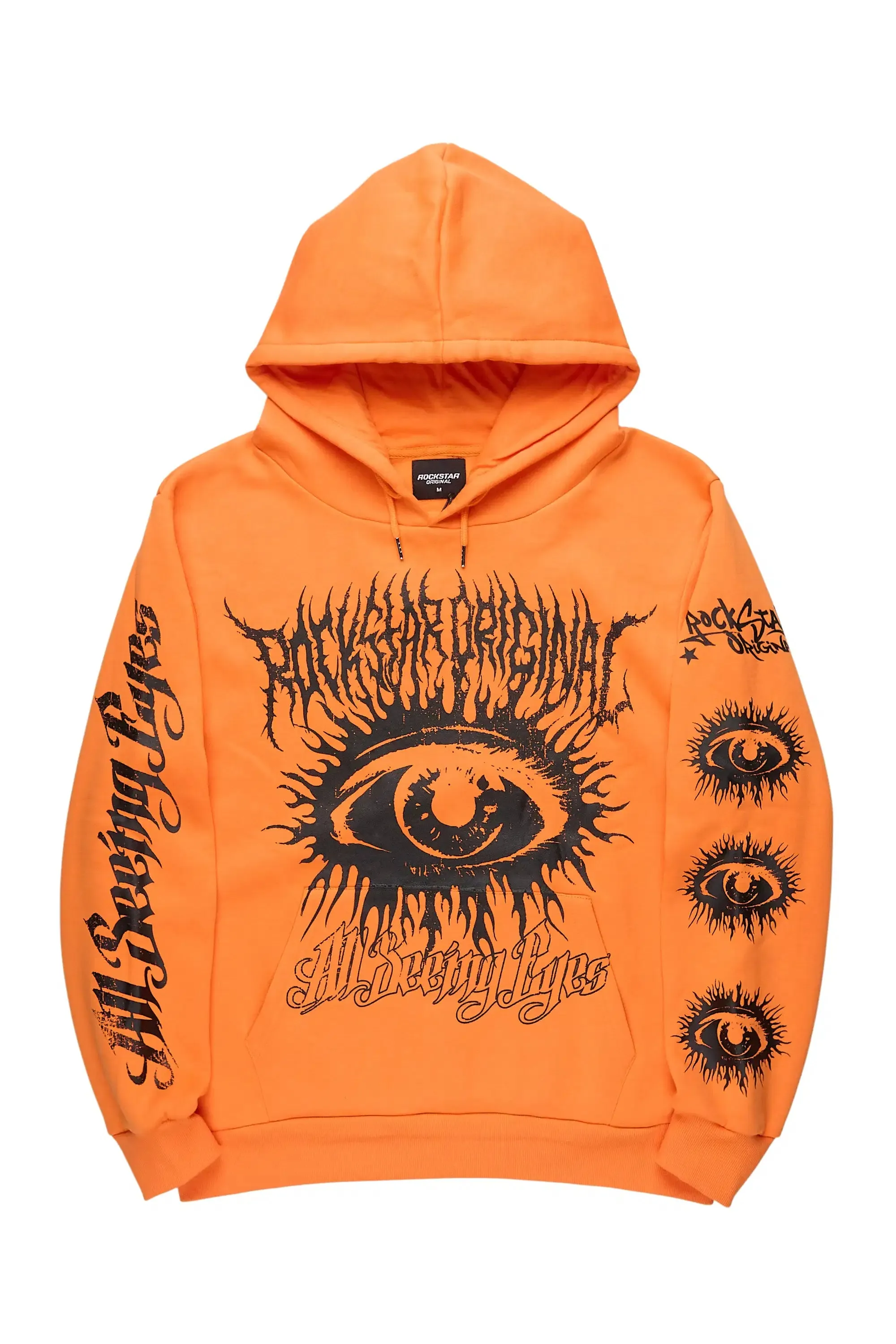 All Seeing Eyes Orange Graphic Relaxed Hoodie sold by Rockstar Original
