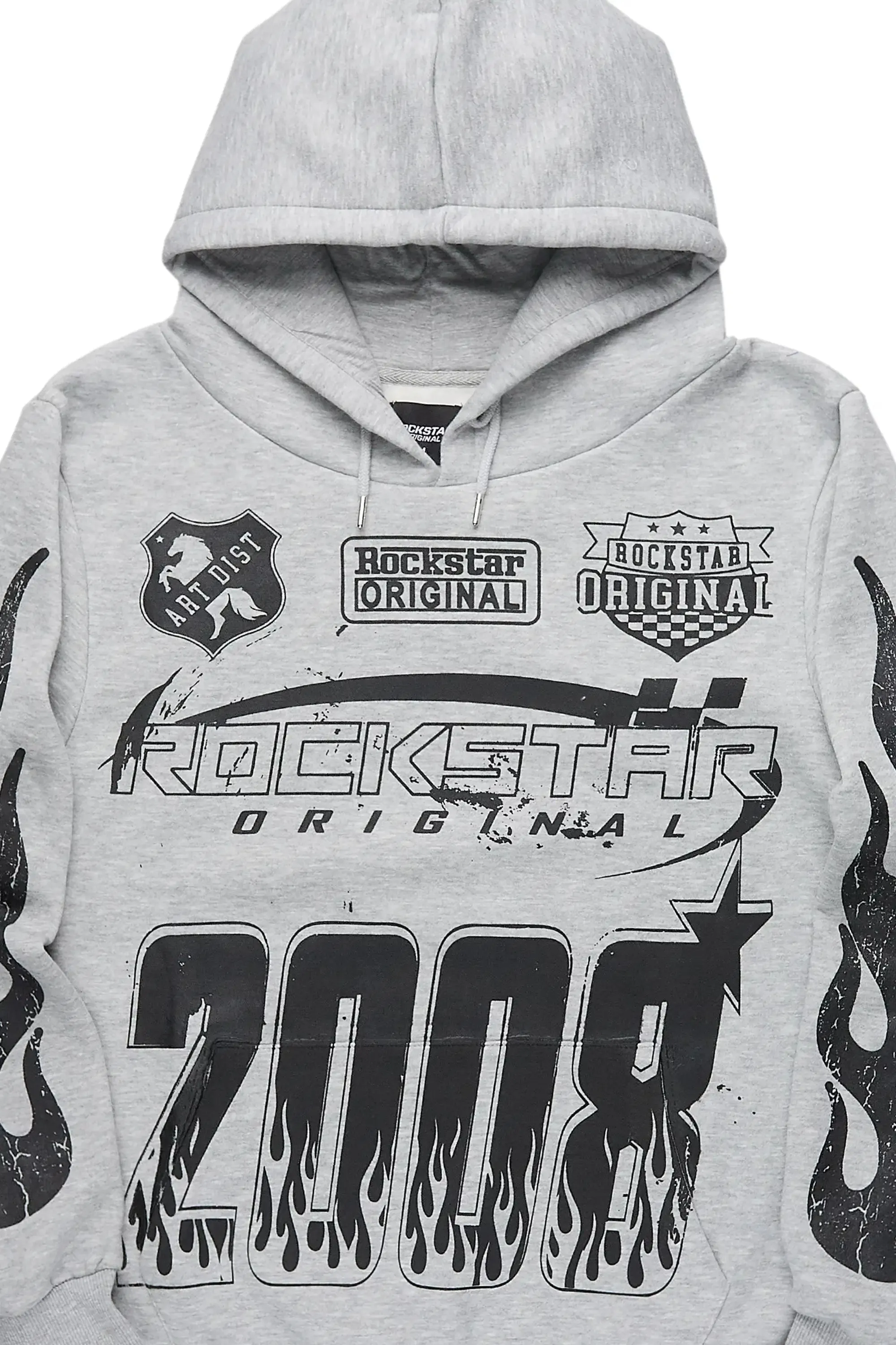 Amos Heather Grey Graphic Relaxed Hoodie sold by Rockstar Original product image thumbnail 2