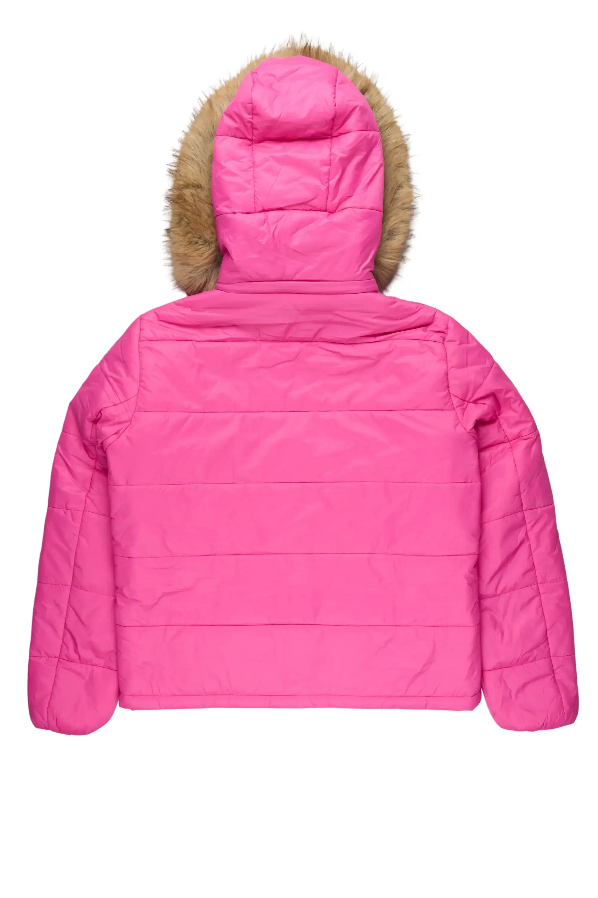 Marlona Hot Pink Oversized Puffer Jacket sold by Rockstar Original product image thumbnail 4