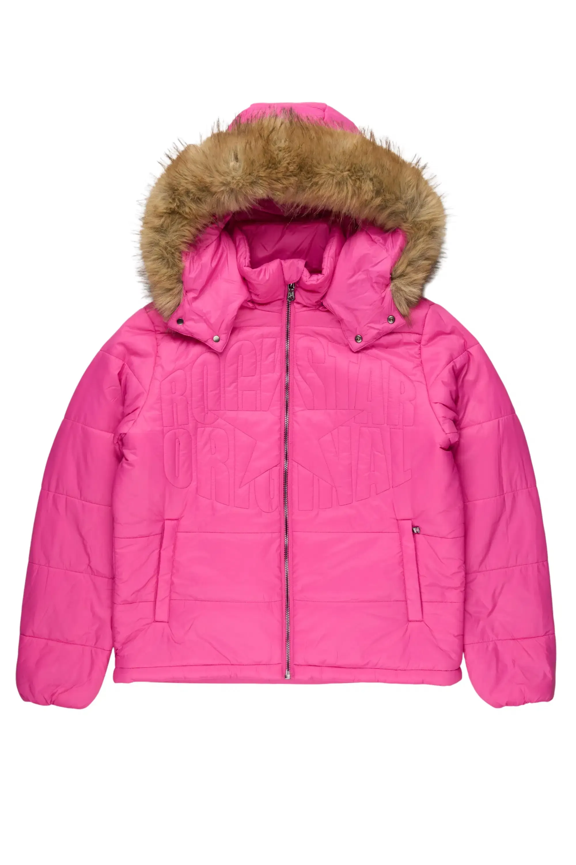 Marlona Hot Pink Oversized Puffer Jacket sold by Rockstar Original