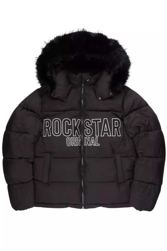 Oversized Puffer Jacket - Black | Parallel