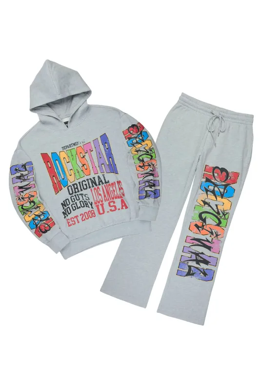 Bunt Heather Grey Hoodie/Baggy Pant Track Set sold by Rockstar Original