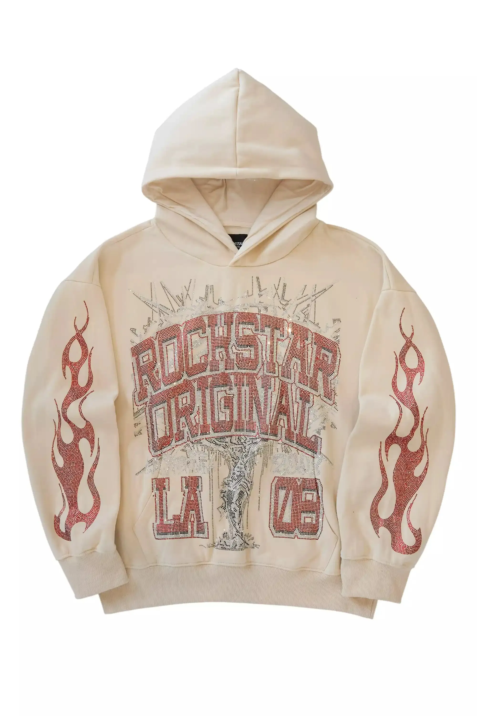 Lindsay Beige Rhinestone Hoodie sold by Rockstar Original
