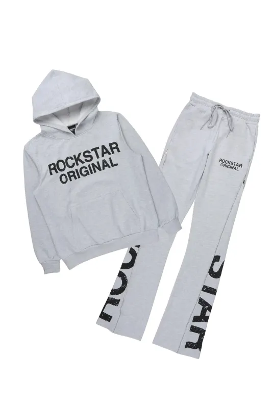 Deniska Heather Grey Stacked Track Set sold by Rockstar Original
