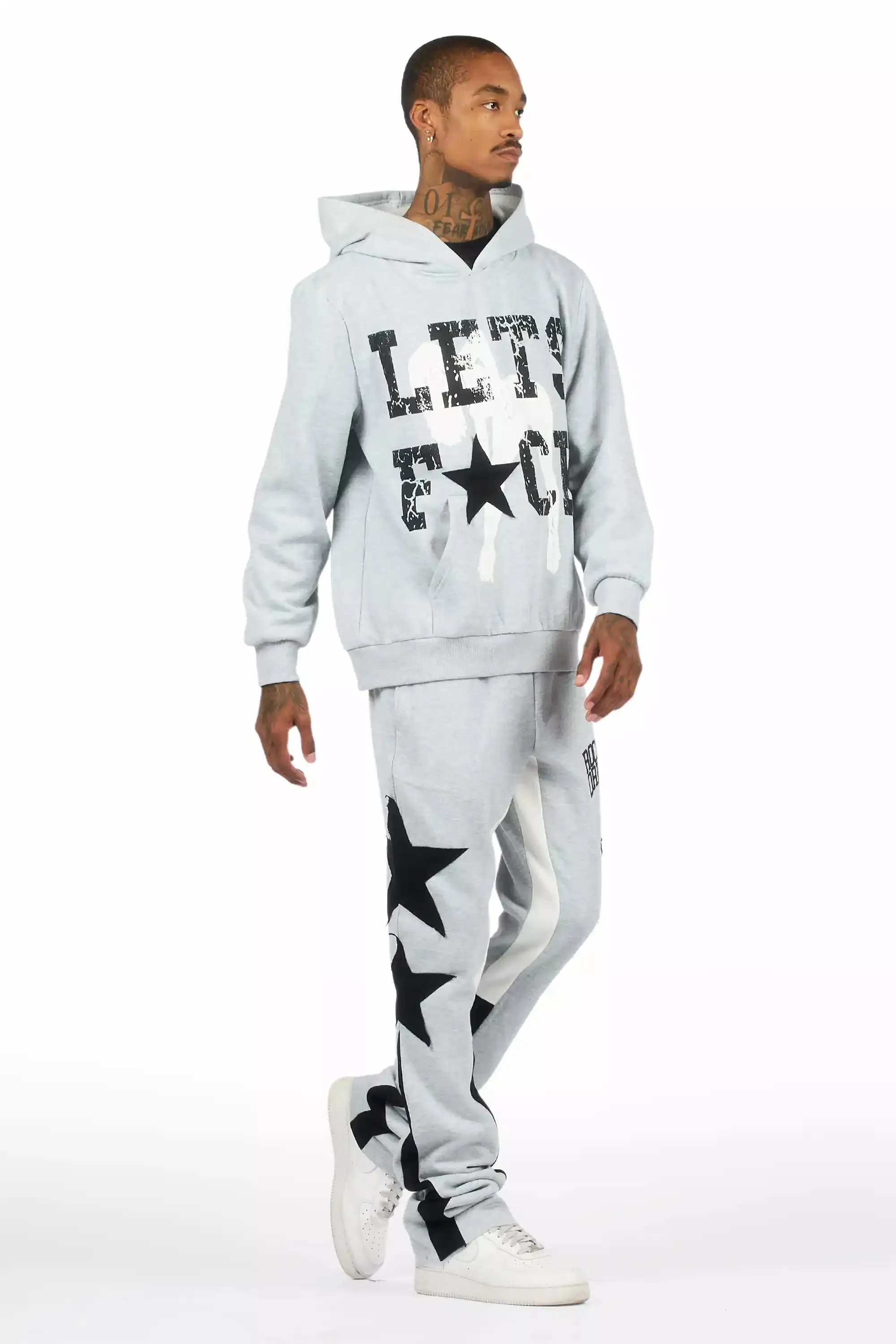 Pacino Heather Grey Stacked Track Set sold by Rockstar Original product image thumbnail 4