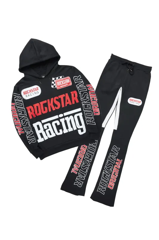 Spiller Black Hoodie/Stacked Flare Track Set sold by Rockstar Original