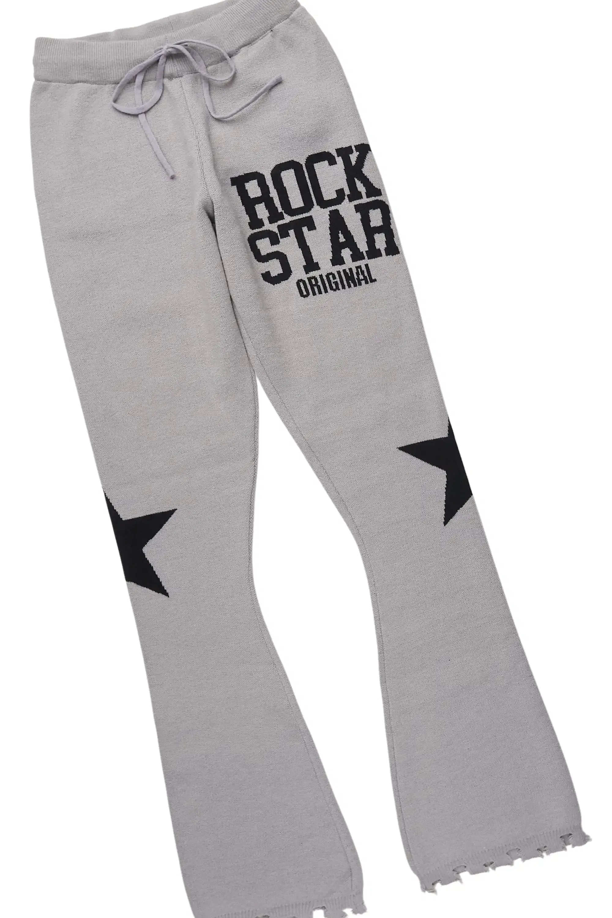 Outlaw Grey Hoodie Stacked Flare Knitted Set sold by Rockstar Original product image thumbnail 3