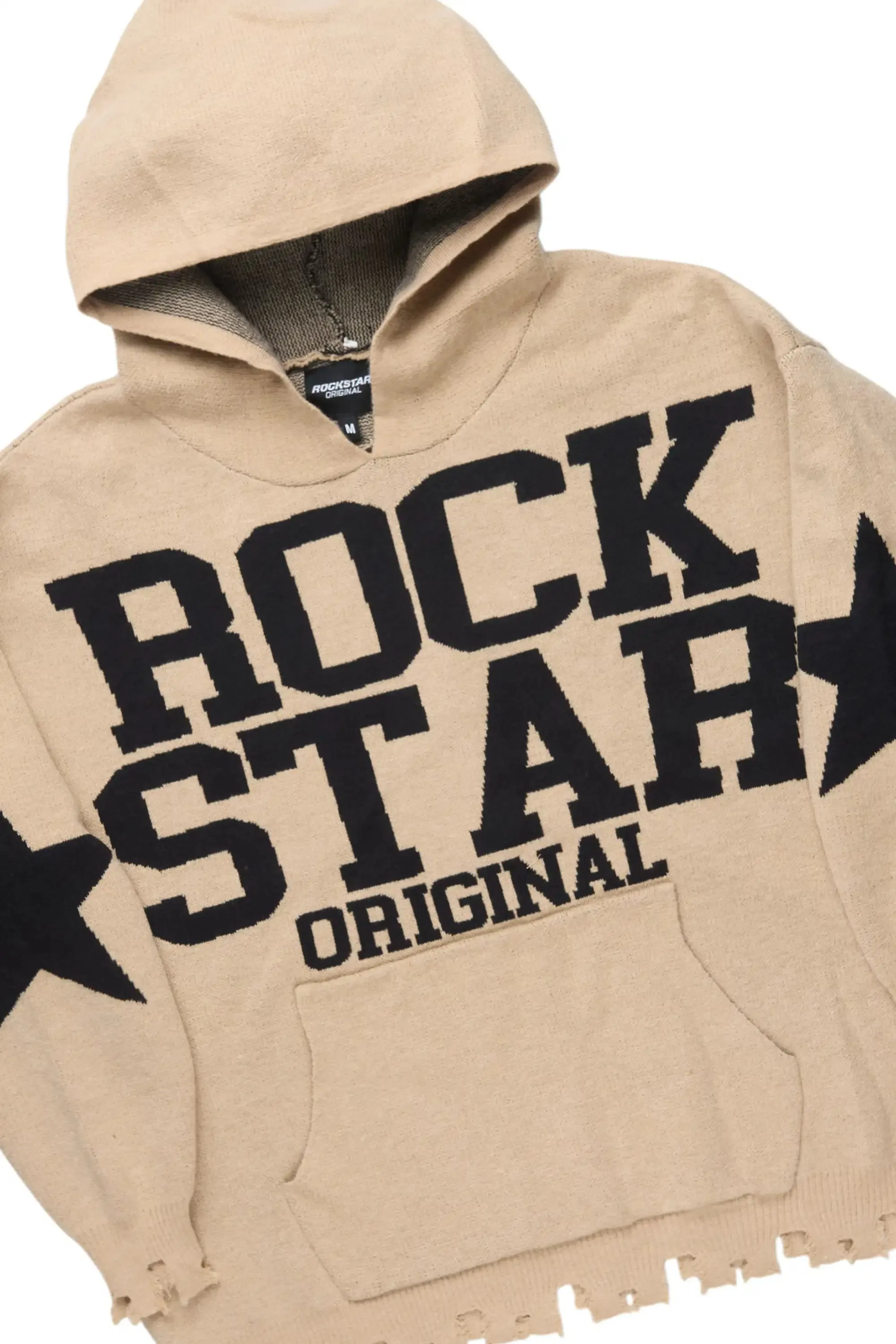 Outlaw Beige Hoodie Stacked Flare Knitted Set sold by Rockstar Original product image thumbnail 2