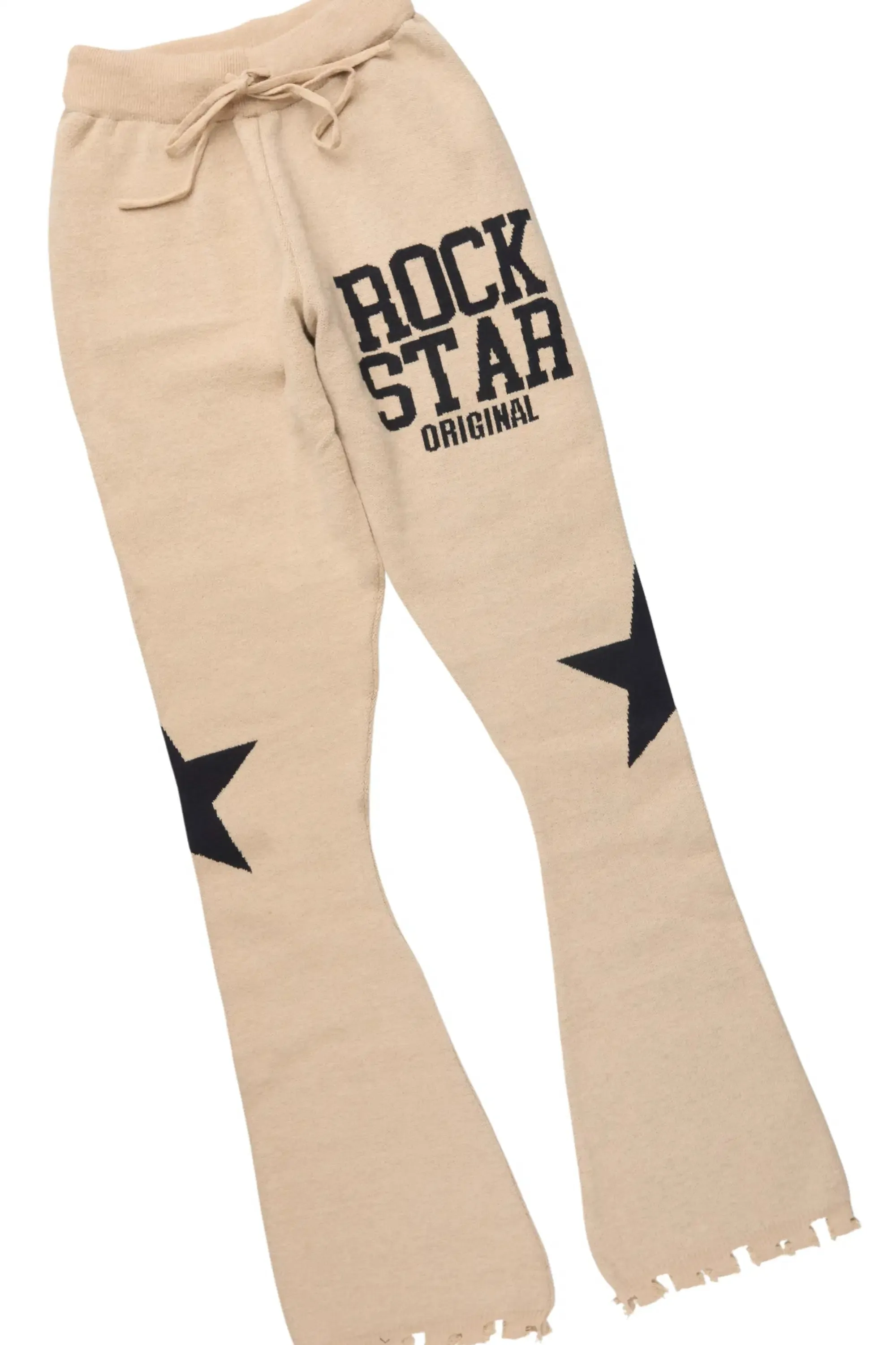 Outlaw Beige Hoodie Stacked Flare Knitted Set sold by Rockstar Original product image thumbnail 3