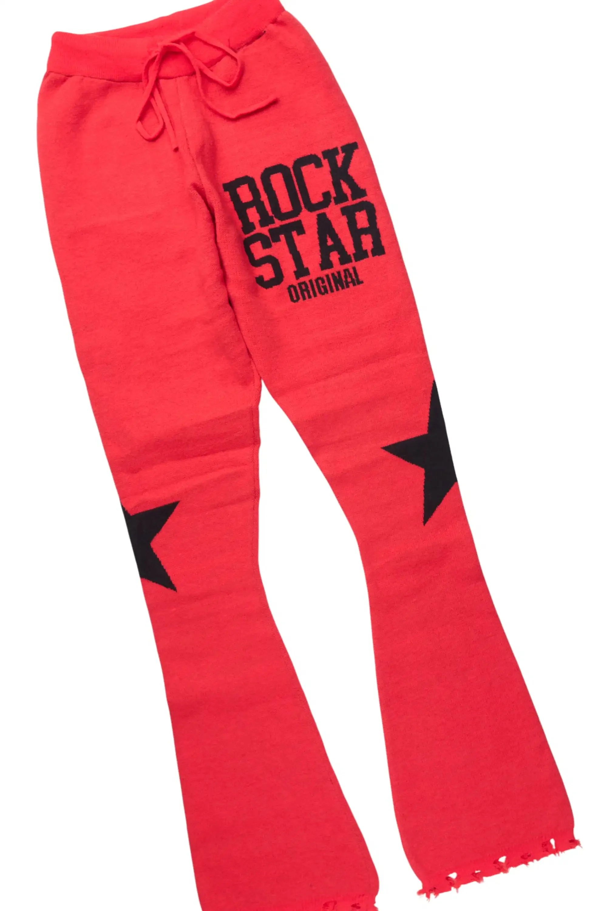 Outlaw Red Hoodie Stacked Flare Knitted Set sold by Rockstar Original product image thumbnail 3