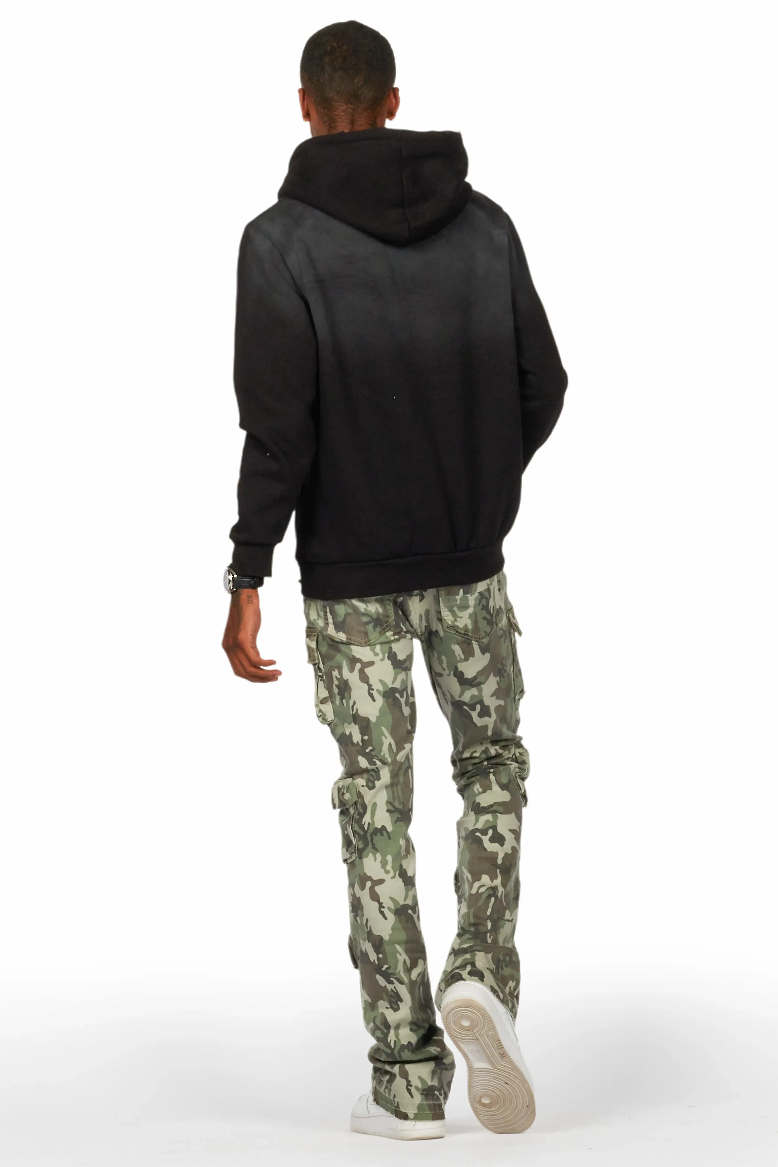 Tarl Black Distressed Graphic Relaxed Hoodie sold by Rockstar Original product image thumbnail 4