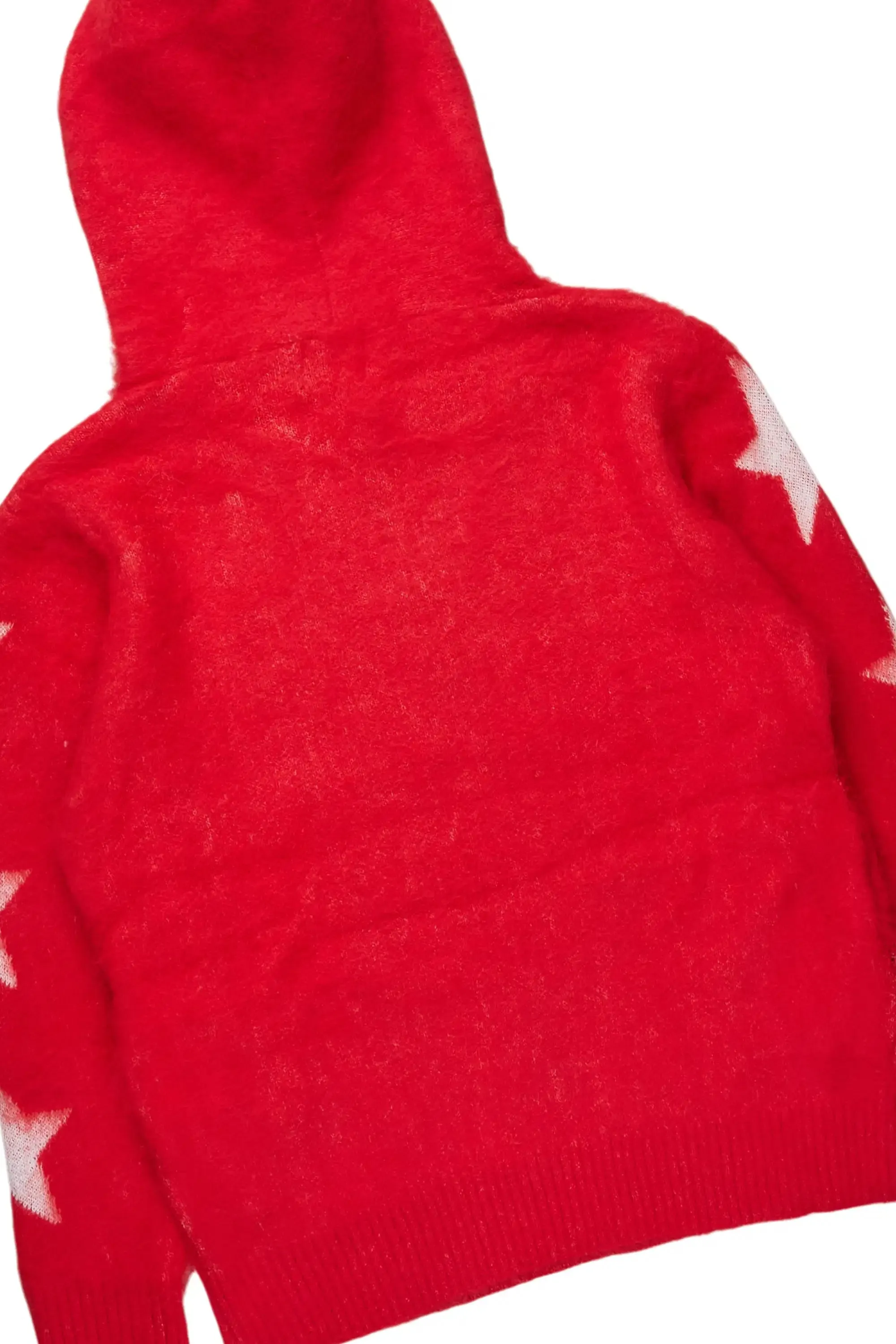 Allstar Red Hoodie Stacked Flare Knitted Mohair Track Set sold by Rockstar Original product image thumbnail 3