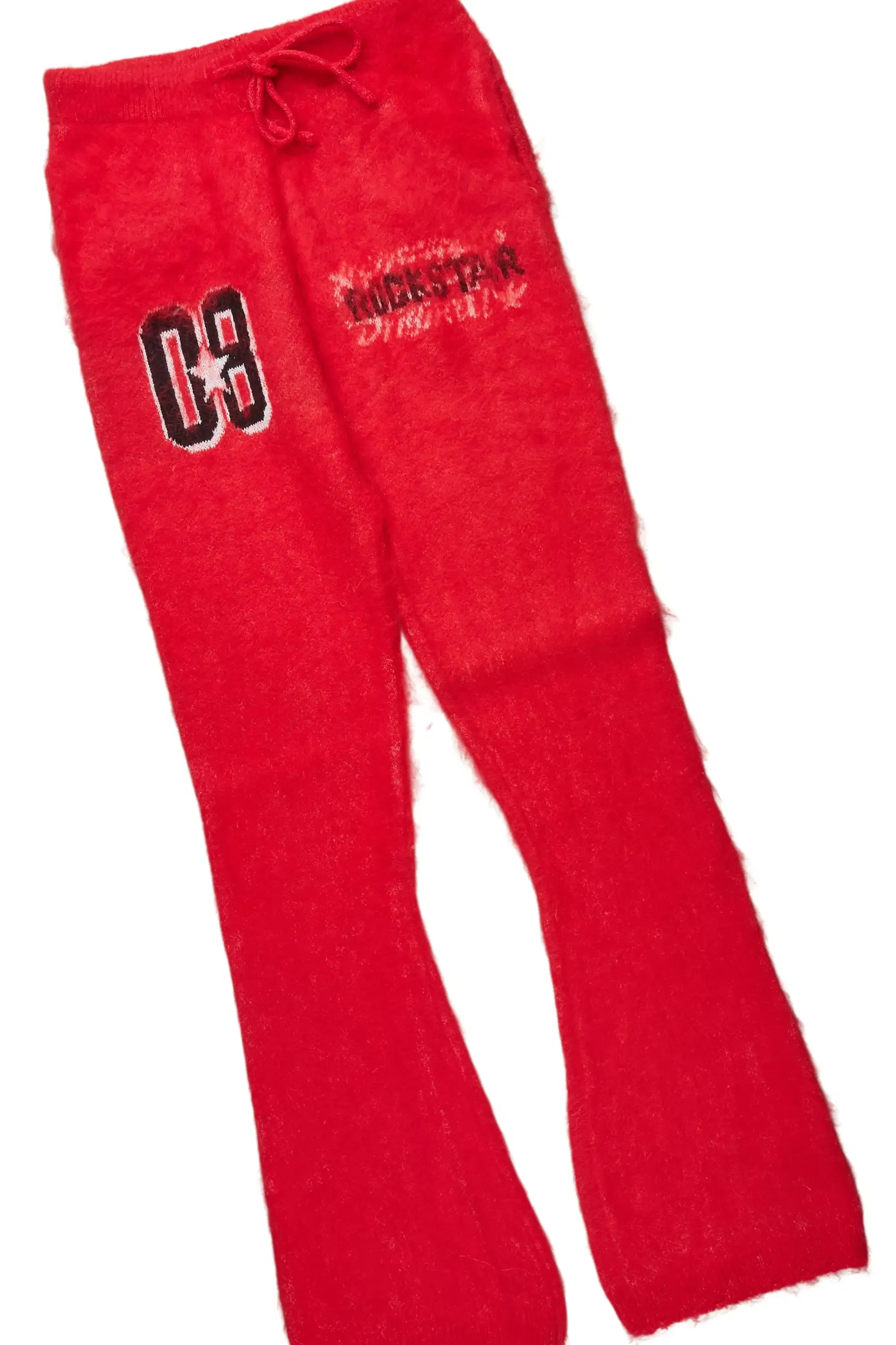 Allstar Red Hoodie Stacked Flare Knitted Mohair Track Set sold by Rockstar Original product image thumbnail 4