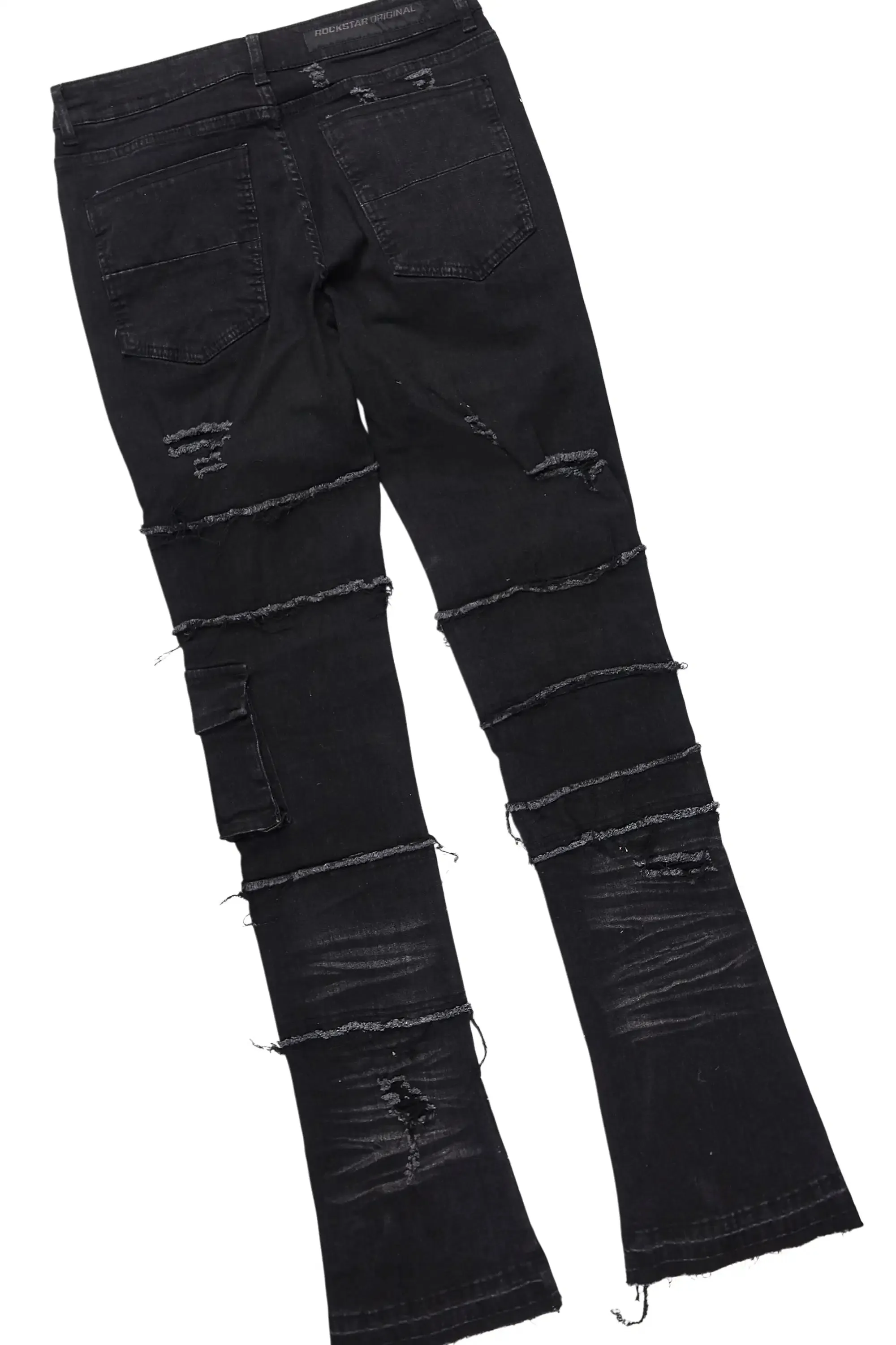 Raffer Black/Black Windbreaker/Stacked Cargo Flare Jean sold by Rockstar Original product image thumbnail 5