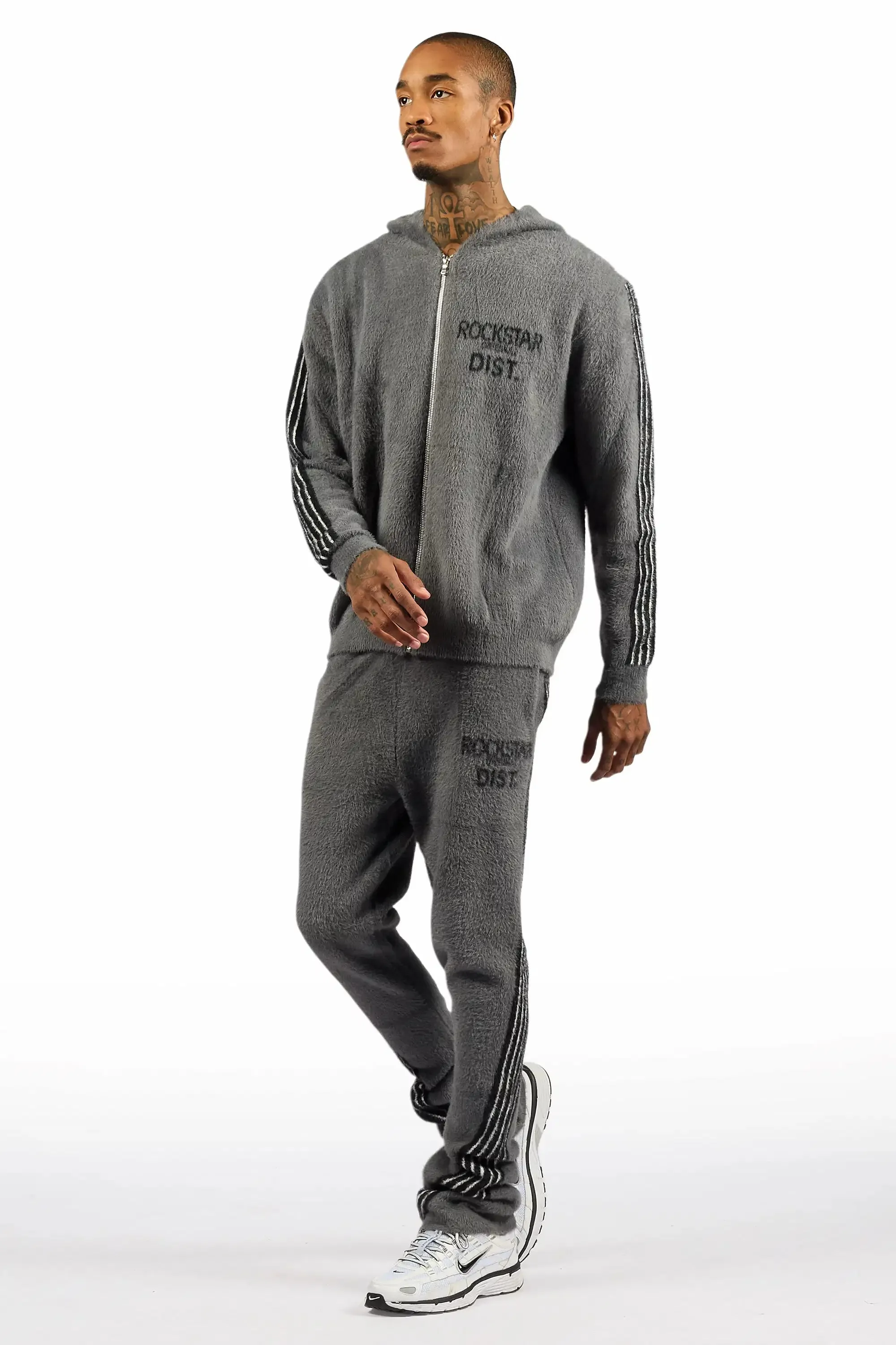 Levin Grey Hoodie Baggy Track Set sold by Rockstar Original product image thumbnail 5