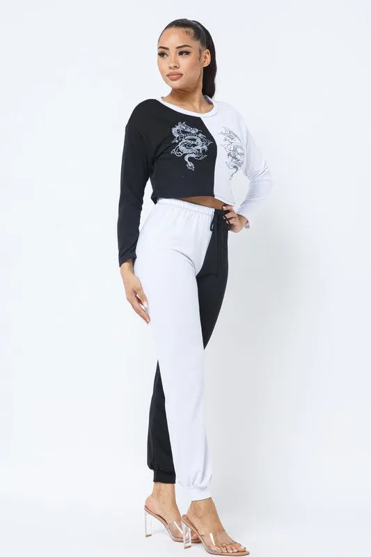 Briea Black/White Lounge Track Set sold by Rockstar Original product image thumbnail 2