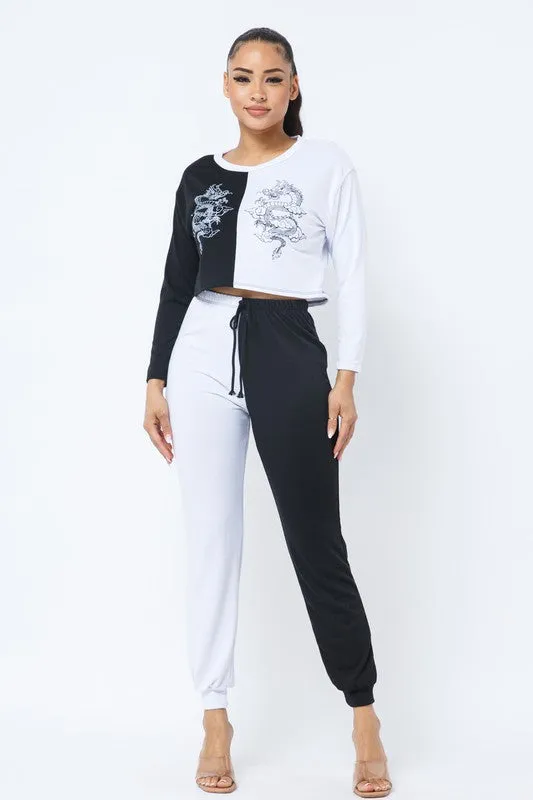 Briea Black/White Lounge Track Set sold by Rockstar Original product image thumbnail 3