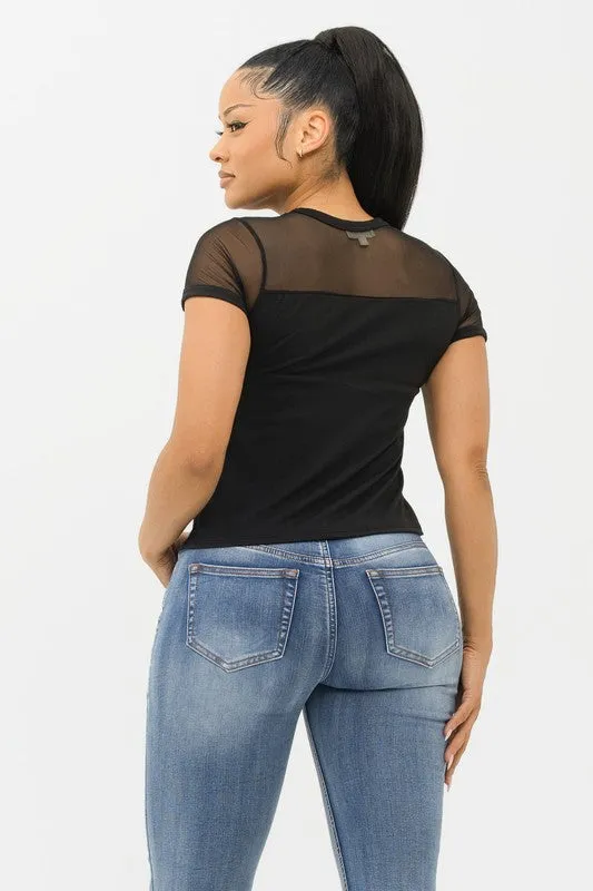 Anika Black Graphic Short Sleeve Tee Shirt sold by Rockstar Original product image thumbnail 3