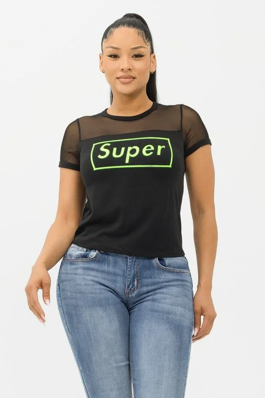 Anika Black Graphic Short Sleeve Tee Shirt sold by Rockstar Original