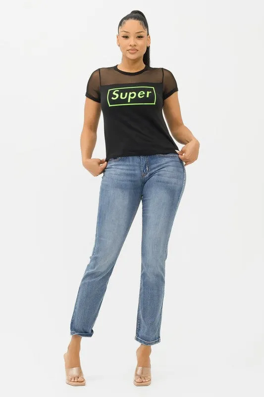 Anika Black Graphic Short Sleeve Tee Shirt sold by Rockstar Original product image thumbnail 5