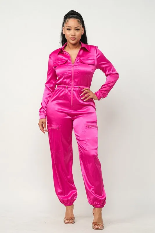 Jayma Fuchsia Jumpsuit sold by Rockstar Original