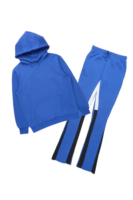 Basic Royal Blue/Black Hoodie/Stacked Flare Track Set sold by Rockstar Original