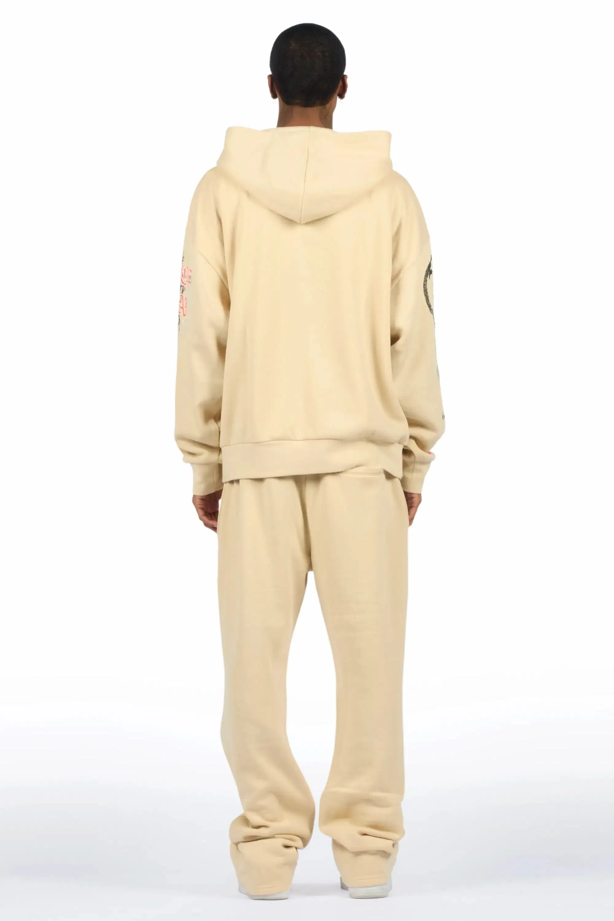 Suppersketch Beige Hoodie/Baggy Pant Track Set sold by Rockstar Original product image thumbnail 5