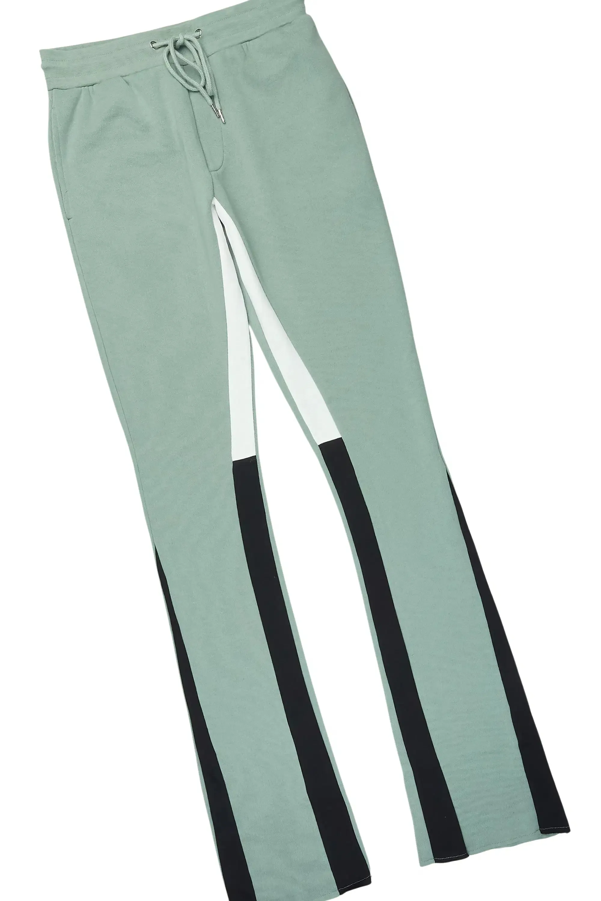 Basic Sage/Black Hoodie/Stacked Flare Track Set sold by Rockstar Original product image thumbnail 3