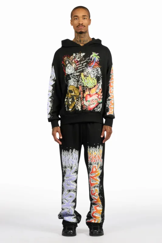 Zyver Black Hoodie/Baggy Pant Track Set sold by Rockstar Original