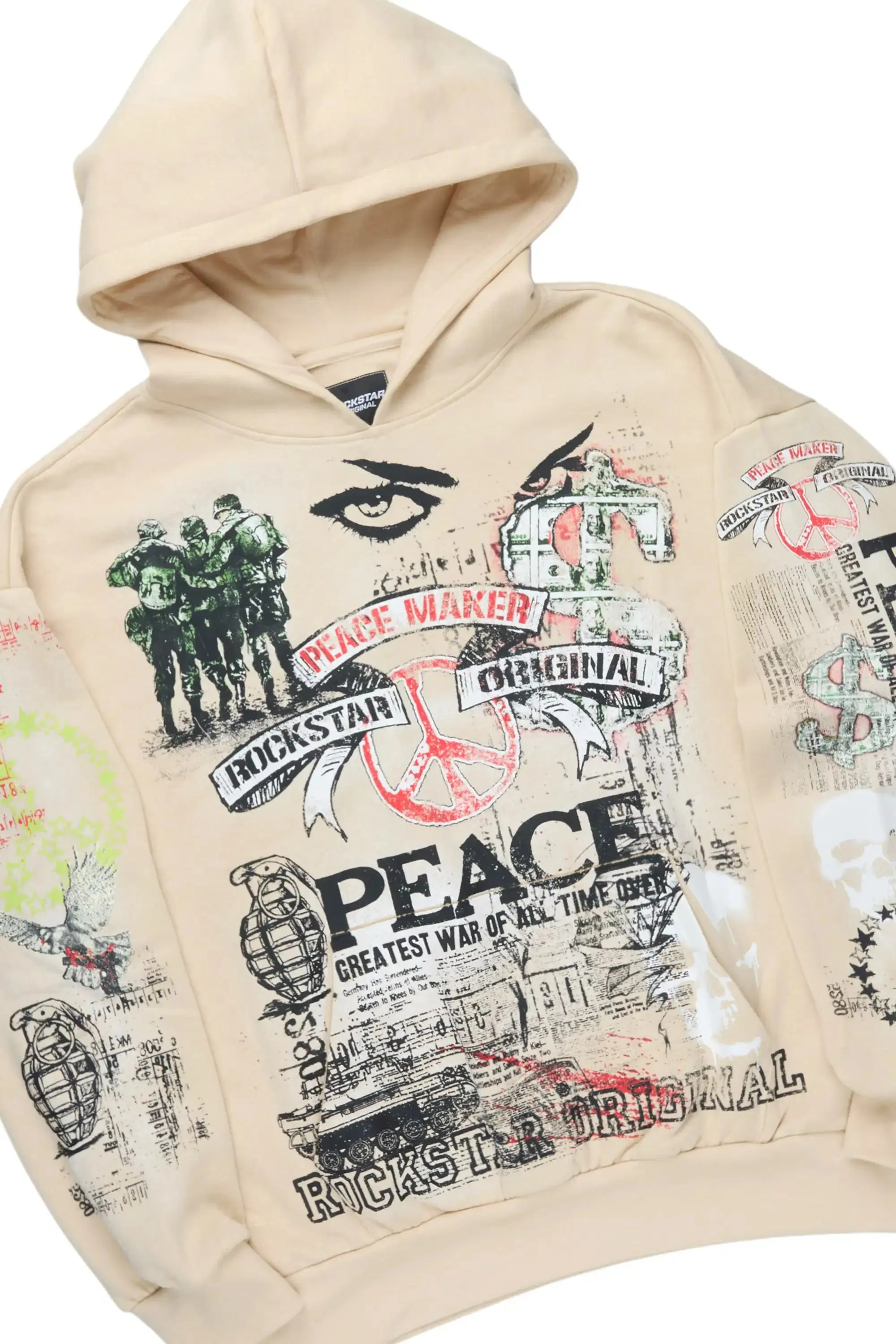 Seiko Beige Hoodie Baggy Track Set sold by Rockstar Original product image thumbnail 2