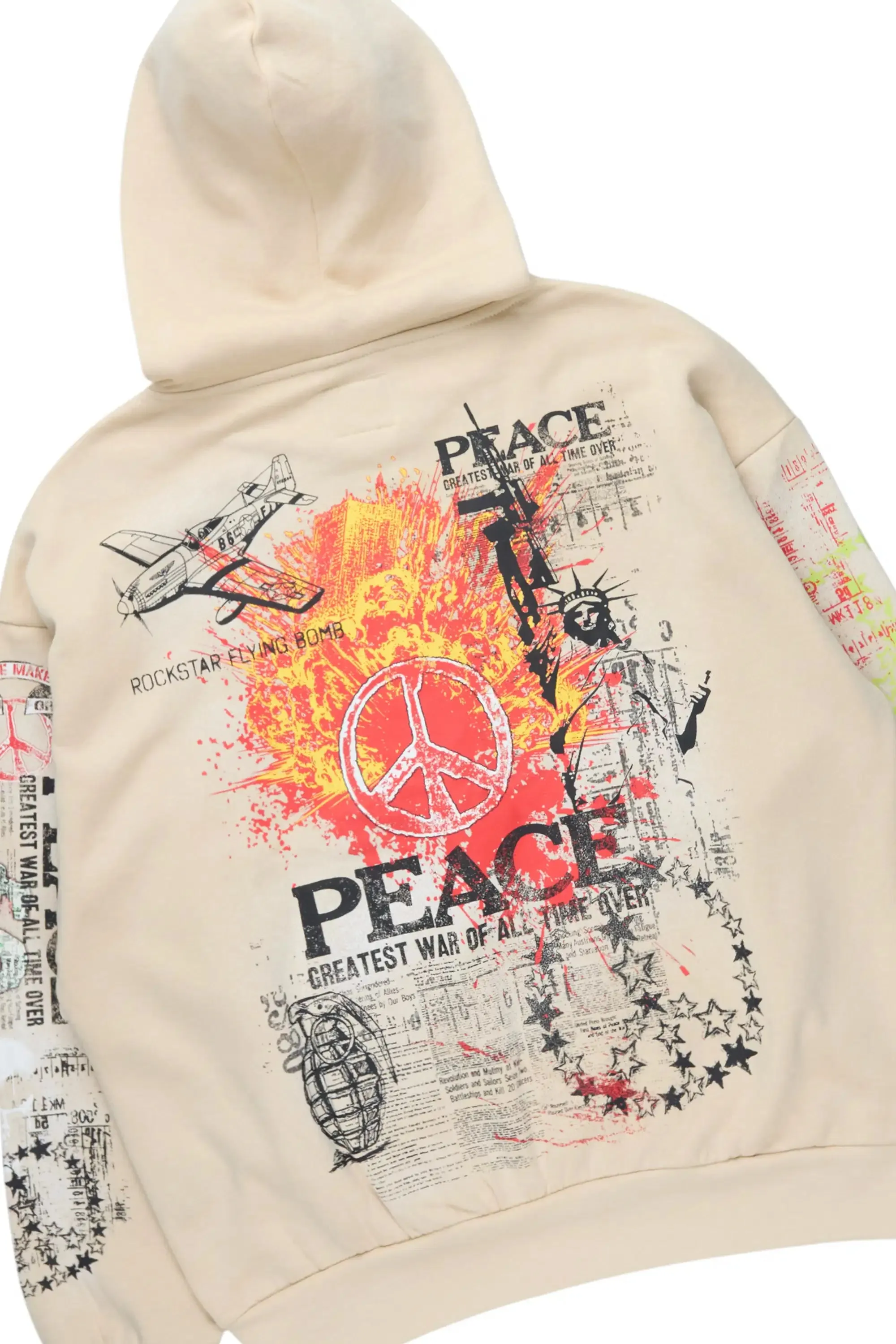 Seiko Beige Hoodie Baggy Track Set sold by Rockstar Original product image thumbnail 3