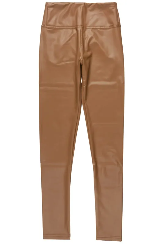 Milette Brown Faux Leather Legging sold by Rockstar Original