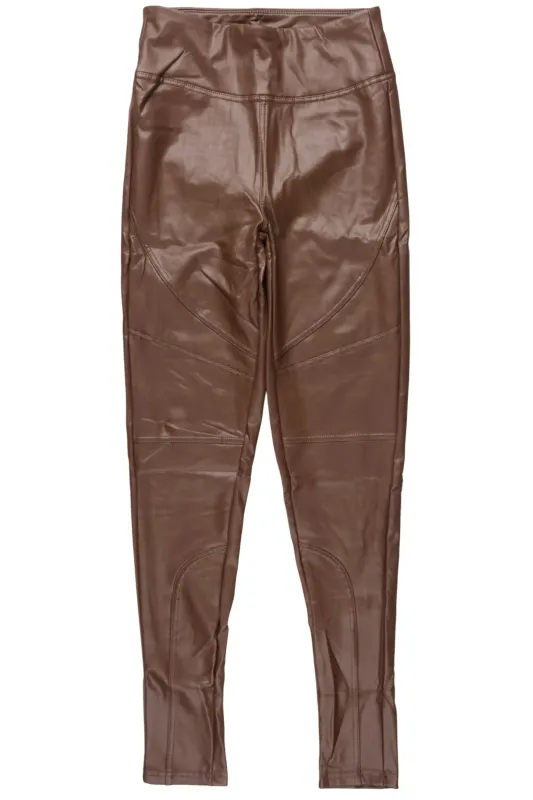 Tyia Brown Faux Leather Legging made by Rockstar Original