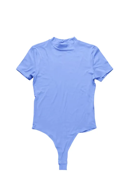 Shabrina Blue Short Sleeve Bodysuit sold by Rockstar Original
