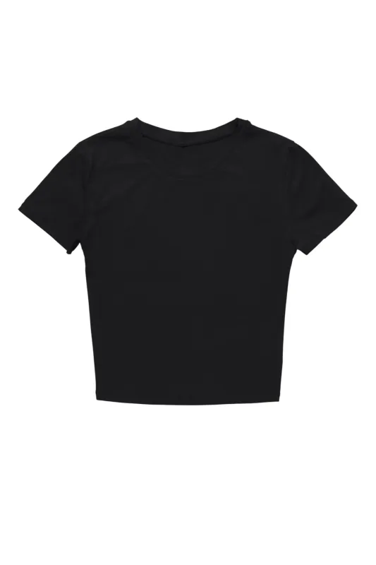 Xiomara Black Crop Tee Shirt sold by Rockstar Original